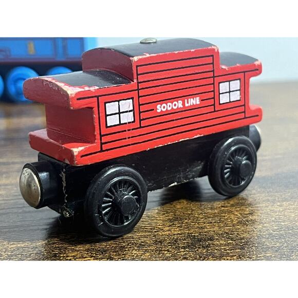 Thomas & Friends Wooden Railway Thomas The Train & Sodor Line Caboose Lot of 3 - Picture 10 of 16